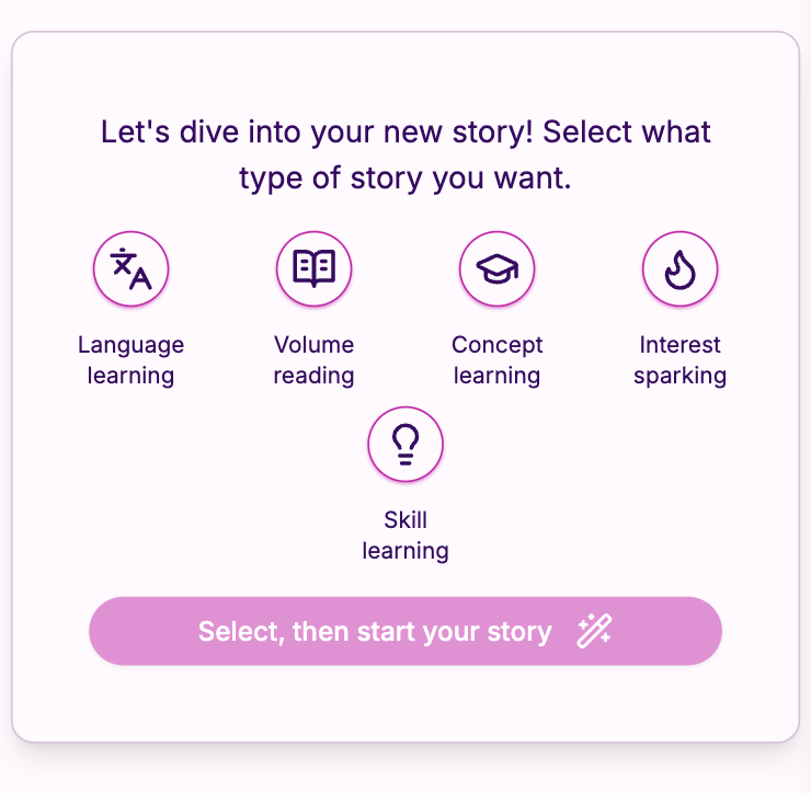 Choose a variety of story types